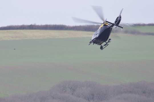 12 March 2021 - 08-51-35
With a curtsey and a pirouette, off went the Police helicopter heading back up to Hillhead
--------------------
Devon & Cornwall police helicopter G-CPAS